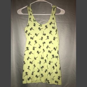 Yellow Palm Tree Tank Top